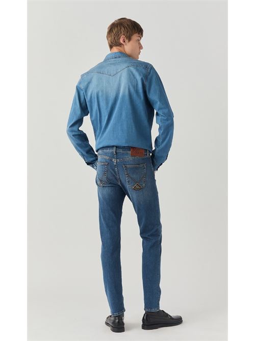 slub knit black denim ROY ROGER'S | 517WASH 81